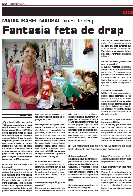 Reportatge Revista DOreus10. "Fantasia deta drap" (setembre 2012) 